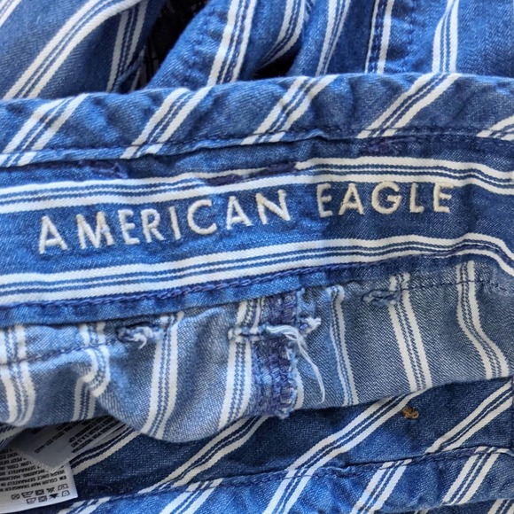 AEO • Super High Rise Stripe Wide Leg Crop Pants 2 - Picture 8 of 10